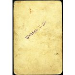 Wágner V. Dv.  egyszerű (mobil?) műterme, Szentgotthárd, anya gyermekeivel, , 1890-es évek, Eredeti CDV, vizitkártya fotó.   