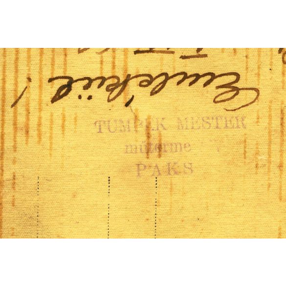 Tumpek mester műterme, Paks, esküvő, menyasszony, vőlegény, ünnep, Szepesy családnak címzett, helytörténet, Horthy-korszak 1939, 1930-as évek, Eredeti fotó, hátulján feliratozott, pecséttel jelzett papírkép.