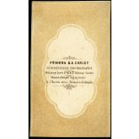 Prihoda & A. Christ műterme, Pest, Beleznay kert, elegáns nő gyönyörű ruhában, portré, 1860-as évek, Eredeti CDV, korai vizitkártya fotó.  