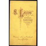 Letzter Sándor műterme, Kassa (Kaschau), Felvidék, elegáns fiatal lány gyönyörű ruhában, 1870-es évek, Eredeti CDV, korai vizitkártya fotó.  