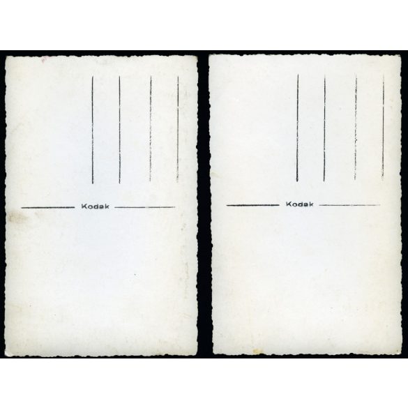 2 darab fotó, magyar katonák egyenruhában, kitüntetés, érdemrend, 2. világháború, Horthy-korszak 1940-es évek, Eredeti fotó, papírkép.  