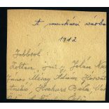 Úri társaság a várban, Munkács, Kárpátalja, Méray Ádám politikus, Hrehuss Béla katonatiszt, egyenruha, , 1912, 1910-es évek, Monarchia, Eredeti fotó, kartonra kasírozott, hátulján feliratozott papírkép. 