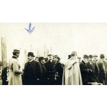 Internátus alapkő letétele, Munkács, Kárpátalja, ünnep, katonatiszt, egyenruha, 1912. szeptember 12,  1910-es évek, monarchia, helytörténet, Eredeti fotó, hátulján feliratozott papírkép.  