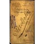 Nagyobb méret, Strelisky műterem, Budapest, ifjabb Perczel Mór (1848-1888) díszmagyarban, Perczel Mór tábornok fia, főnemes, kard, ismert, vasúti mérnök, kitüntetés, érdemrend, monarchia, 1880-as évek, Eredeti kabinetfotó, foltos, tű ütötte lyukkal. 