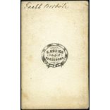 Kozics Ede műterme, Pozsony (Pressburg), Felvidék, Fackh Borbála bárónő gyönyörű ruhában, főnemes, ismert, elegáns nő,  1860-as évek, Eredeti CDV, korai vizitkártya fotó, hátulján feliratozott. 