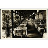 Nagyvendéglő a Kéményseprőhöz. Budapest, Aréna út 106, Városliget, kocsma, vendéglátás, kerthelyiség, , 1930-as évek, Horthy-korszak, Eredeti képeslap fotó, hátulján feliratozott papírkép.   