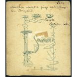 Részlet a görög-katolikus templom tornyából. Munkács, „felvette Bertalan Tibor”, főgimnáziumi internátus, házak, utcák, helytörténet, monarchia, 1904, 1900-as évek, Eredeti hátulján feliratozott kabinetfotó, alja vágott.