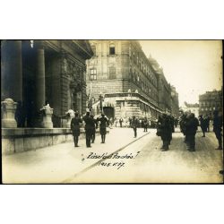   Ünnepélyes zászlóátadás, Budapest, királyi palota, budai Vár, katona, egyenruha, 1925. május 17, 1920-as évek, Horthy-korszak, Eredeti fotó, feliratozott papírkép. 