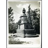 Oroszlános kút, Budapest, Népliget, közkút, Kasselik Fidél műve 1805-ből, díszkút, szobor, 10. kerület, Horthy-korszak, 1930-as évek, Eredeti fotó, papírkép. 