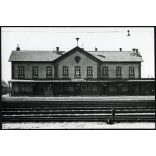 Vasútállomás, Budapest-Angyalföld, közlekedés, helytörténet, vonat, szocializmus, 1960-as évek, Eredeti fotó, papírkép. 