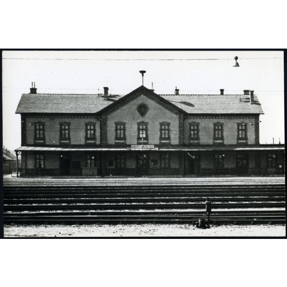 Vasútállomás, Budapest-Angyalföld, közlekedés, helytörténet, vonat, szocializmus, 1960-as évek, Eredeti fotó, papírkép. 