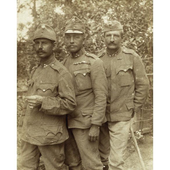 Tábori posta 622, Virágh János (1. honvéd gyalogezred), feleségének, magyar katonák, egyenruha, 1. világháború, katona, monarchia, 1917. VIII. 18., 1910-es évek, Eredeti fotó, papírkép, hátulján feliratozott Tábori posta.  
