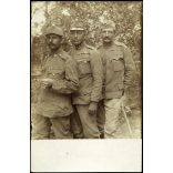 Tábori posta 622, Virágh János (1. honvéd gyalogezred), feleségének, magyar katonák, egyenruha, 1. világháború, katona, monarchia, 1917. VIII. 18., 1910-es évek, Eredeti fotó, papírkép, hátulján feliratozott Tábori posta.  