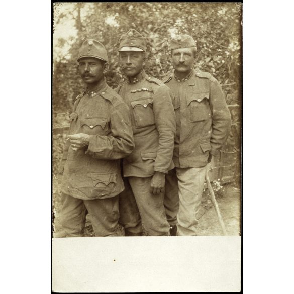 Tábori posta 622, Virágh János (1. honvéd gyalogezred), feleségének, magyar katonák, egyenruha, 1. világháború, katona, monarchia, 1917. VIII. 18., 1910-es évek, Eredeti fotó, papírkép, hátulján feliratozott Tábori posta.  