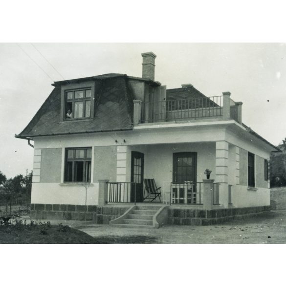 3 darab fotó, Sajóhelyiék villája, Balatonkenese, Balaton, helytörténet, Horthy-korszak, 1930-as évek, Eredeti fotó, papírkép.  