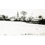 3 darab fotó, Falurészlet, Vezseny, Jász-Nagykun-Szolnok megye, Tisza, csónak, helytörténet, Horthy-korszak, 1930-as évek, Eredeti fotó, papírkép. 
