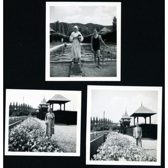 3 darab fotó. Farkaslyuk, munkás szabad fürdő (Ózd), Rimamurányi-Salgótarjáni Vasmű Rt., helytörténet, Horthy-korszak, 1930-as évek, Eredeti fotó, papírkép.   