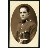 Magyar katona egyenruhában, kard,  Horthy-korszak, 1930-as évek, Eredeti fotó, papírkép.  