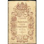 Plohn Illés műterme, Hódmezővásárhely, elegáns fiú csizmában, kalap, könyv, virág, monarchia, 1870-es évek, Eredeti CDV, vizitkártya fotó.  