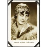 Hansom Filmbilder, Gróf Esterházy Ágnes színésznő, Németország, film, művész, Horthy-korszak, 1920-as évek, Eredeti fotó, hátulján jelzett papírkép ragasztásnyomokkal, gyűjteményes darab. 