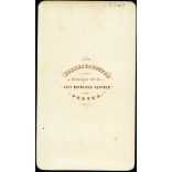 Borsos József műterme, Pest, elegáns fiatal szakállas férfi magyaros  ruhában, különös sétapálca, csizma, szakáll, monarchia, 1860-as évek, Eredeti CDV, vizitkártya fotó.  