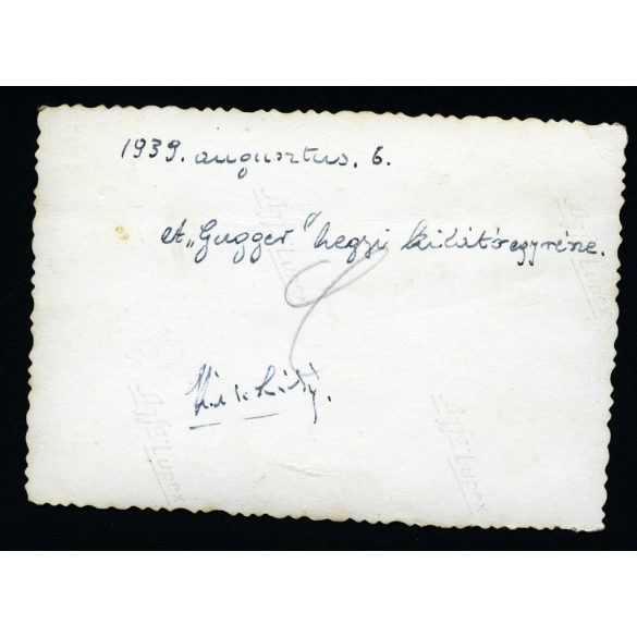 Kirándulók kerékpárral az Árpád-kilátónál, Budapest, Látó-hegy, Gugger-hegy, bicikli, turizmus, sport, 1939, 1930-as évek, Eredeti fotó, hátulján feliratozott papírkép. 