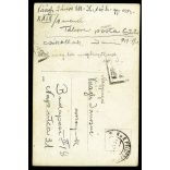 Tábori posta 622, Virágh János (1. honvéd gyalogezred), feleségének, magyar katonák puskákkal, érdemrend, kitüntetés, egyenruha, 1. világháború, katona, monarchia, 1917. VI. 10., 1910-es évek, Eredeti fotó, papírkép, hátulján feliratozott Tábori post