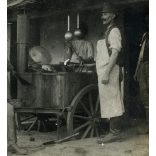 Tábori posta 622, Virágh János (1. honvéd gyalogezred), feleségének, magyar katonák, tábori konyha, gulyáságyú,  egyenruha, 1. világháború, katona, monarchia, 1917. VI. 6., 1910-es évek, Eredeti fotó, papírkép, hátulján feliratozott Tábori posta. 