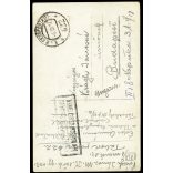 Tábori posta 622, Virágh János (1. honvéd gyalogezred), feleségének, magyar katonák, tábori konyha, gulyáságyú,  egyenruha, 1. világháború, katona, monarchia, 1917. VI. 6., 1910-es évek, Eredeti fotó, papírkép, hátulján feliratozott Tábori posta. 
