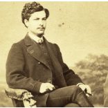 Borsos József műterme, Pest, fiatal férfi szivarral, magyaros ruhába, csizma, monarchia, 1860-as évek, Eredeti CDV, vizitkártya fotó.  