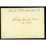 Szalay Sándor karpaszományos él. katona, Budapest, egyenruha, szemüveg, 2. világháború, fiatal férfi, 1939, 1930-as évek, Horthy-korszak, Eredeti fotó, hátulján feliratozott papírkép.   