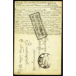 Tábori posta 622, Virágh János (1. honvéd gyalogezred), feleségének, magyar katonák munka közben,   egyenruha, 1. világháború, katona, monarchia, 1917. VIII. 23., 1910-es évek, Eredeti fotó, papírkép, hátulján feliratozott Tábori posta. 