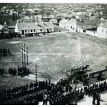 Az Evangélikus Gimnázium ünnepsége, Szarvas, helytörténet,  1930-as évek, Horthy-korszak, Eredeti fotó, papírkép.  