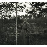 Szovjet katona a német-szovjet demarkációs vonalnál, Lengyelország, katona, egyenruha, 2. világháború, Horthy-korszak, 1939, 1930-as évek, Eredeti sztereó fotó, hátulján feliratozott gyűjteményes papírkép.  