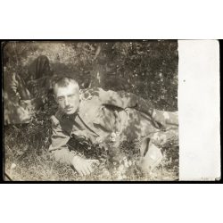   Tábori posta 622, Virágh János (1. honvéd gyalogezred), levele kislányának, egyenruha, 1. világháború, katona, monarchia, 1917. VII. 31., 1910-es évek, Eredeti fotó, papírkép, hátulján feliratozott Tábori posta. 