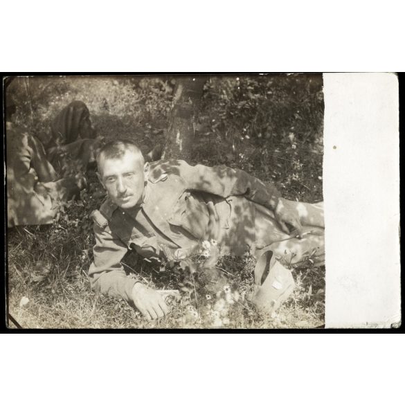 Tábori posta 622, Virágh János (1. honvéd gyalogezred), levele kislányának, egyenruha, 1. világháború, katona, monarchia, 1917. VII. 31., 1910-es évek, Eredeti fotó, papírkép, hátulján feliratozott Tábori posta. 