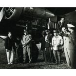 CSA (Ceskoslovenske Aerolinie) AVIA Fokker F.VIIb/3m OK-AFC utasszállító repülőgép, jármű, közlekedés, Csehszlovákia, Felvidék, 1930-as évek, Horthy-korszak, Eredeti fotó, papírkép, hátulján ragasztásnyom.  