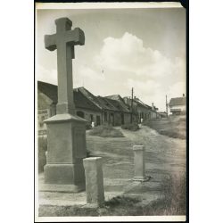   Kereszt tér, Budapest, Tabán, utcakép, reklám, 1930-as évek, Horthy-korszak, Eredeti fotó, papírkép. 
