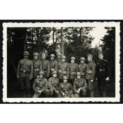   Német katonák náci német egyenruhában, 2. világháború, Horthy-korszak, 1940-es évek, Eredeti fotó,  papírkép.  