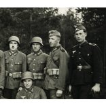 Német katonák náci német egyenruhában, 2. világháború, Horthy-korszak, 1940-es évek, Eredeti fotó,  papírkép.  