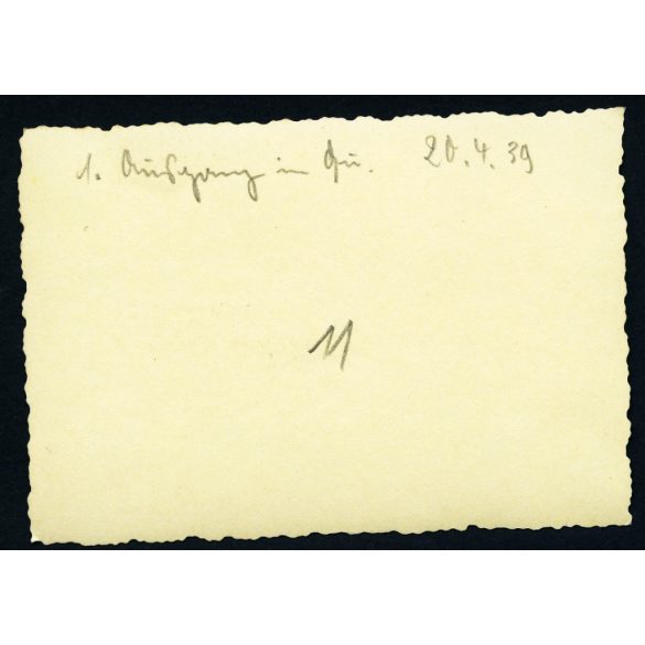 Német katonák, tisztek náci német egyenruhában, 2. világháború, Horthy-korszak, 1939, 1930-as évek, Eredeti fotó,  hátulján feliratozott papírkép.   