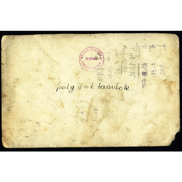 Szabó Gizella fényképész, Celldömölk, iskolás lányok igazgatóval, apácák, osztálykép, polgári iskola IV. osztályos tanulói, szobor, matrózblúz, helytörténet, Horthy-korszak, 1920-as évek, Eredeti fotó, hátulján feliratozott, pecséttel jelzett papírké