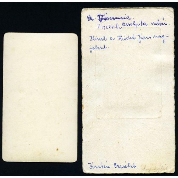 2 darab fotó, Mater Fauland Vincentia nővér, Sopron, Orsolyita zárda, apáca, egyház, vallás, 1900-as évek, monarchia, Eredeti fotó, papírkép. 