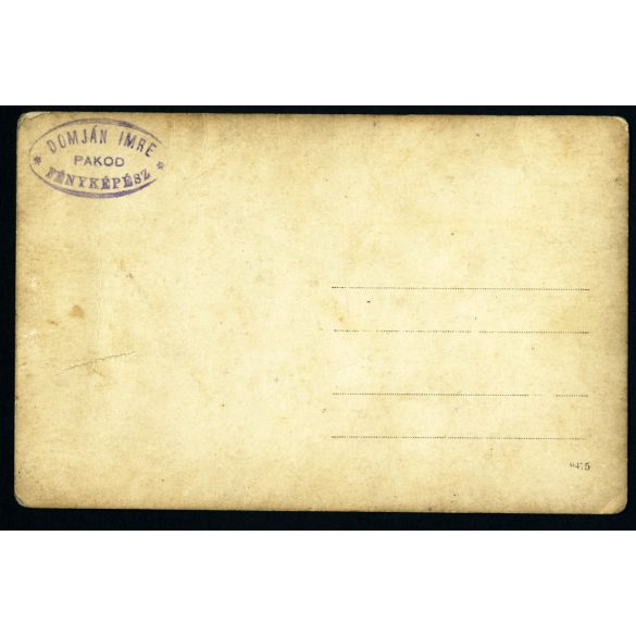 Domján Imre fényképész, Pokod, falusi esküvő, menyasszony, vőlegény, bajusz, pipa, Horthy-korszak, Zala megye, helytörténet, 1930-as évek, Eredeti fotó,  hátulján pecséttel jelzett papírkép, ritka műterem. 