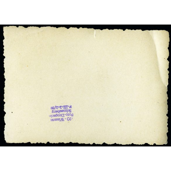 A Csobánc motoros hajó a kikötőben, Balaton, , MHRT, MAHART, jármű, közlekedés, szocializmus, 1950-es évek, Eredeti fotó,  papírkép, sarkán törésnyom.  