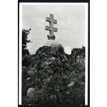 A Magyar Turista Egyesület kiadása, Dobogókő, Turistahősök emlékműve, szobor, helytörténet, Horthy-korszak, 1930-as évek. Eredeti képeslap fotó, papírkép, alja vágott.   