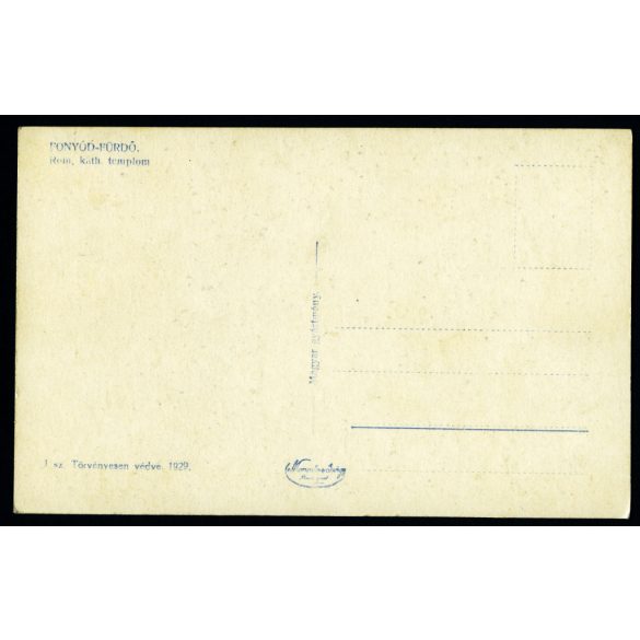 Római katolikus templom, Fonyód fürdő, Balaton, egyház, vallás, helytörténet, Horthy-korszak, 1930-as évek. Eredeti képeslap fotó, papírkép. 