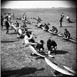 Szendrő István jelzetlen fotónegatívja, robbanómotoros modell repülőgép verseny  Ferihegy, Budapest, repülőgép, sport,  Horthy-korszak, 1943. szeptember 17, 1940-es évek,  Horthy-korszak, Eredeti nagyméretű fotó negatív! 