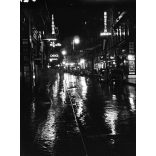 Szendrő István jelzetlen fotónegatívja, este Váci utcában, Budapest, neon reklámok, üzletek, kirakatok, autó, jármű, közlekedés, Horthy-korszak, 1930-as évek,  Horthy-korszak, Eredeti nagyméretű fotó negatív, ritka esti felvétel! 