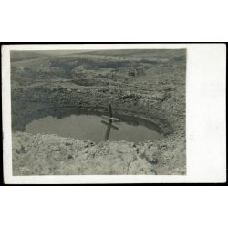   Tábori posta 622, Virágh János (1. honvéd gyalogezred), levele családjának, bombatölcsér kereszttel, egyenruha, 1. világháború, katona, monarchia, 1917. V., 1910-es évek, Eredeti fotó, papírkép, hátulján feliratozott Tábori posta, fotó képeslap. 
